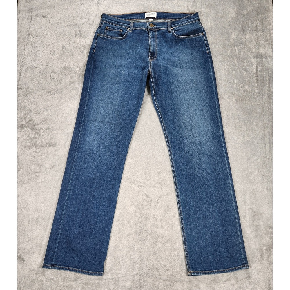 Tecovas Standard Jeans Mens 36x32 Medium Wash Blue Straight Denim Made In USA